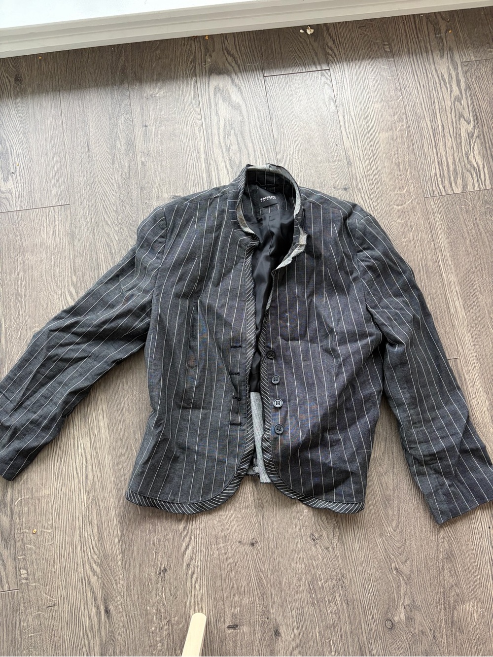 Women’s Pinstripe Black Blazer Jacket